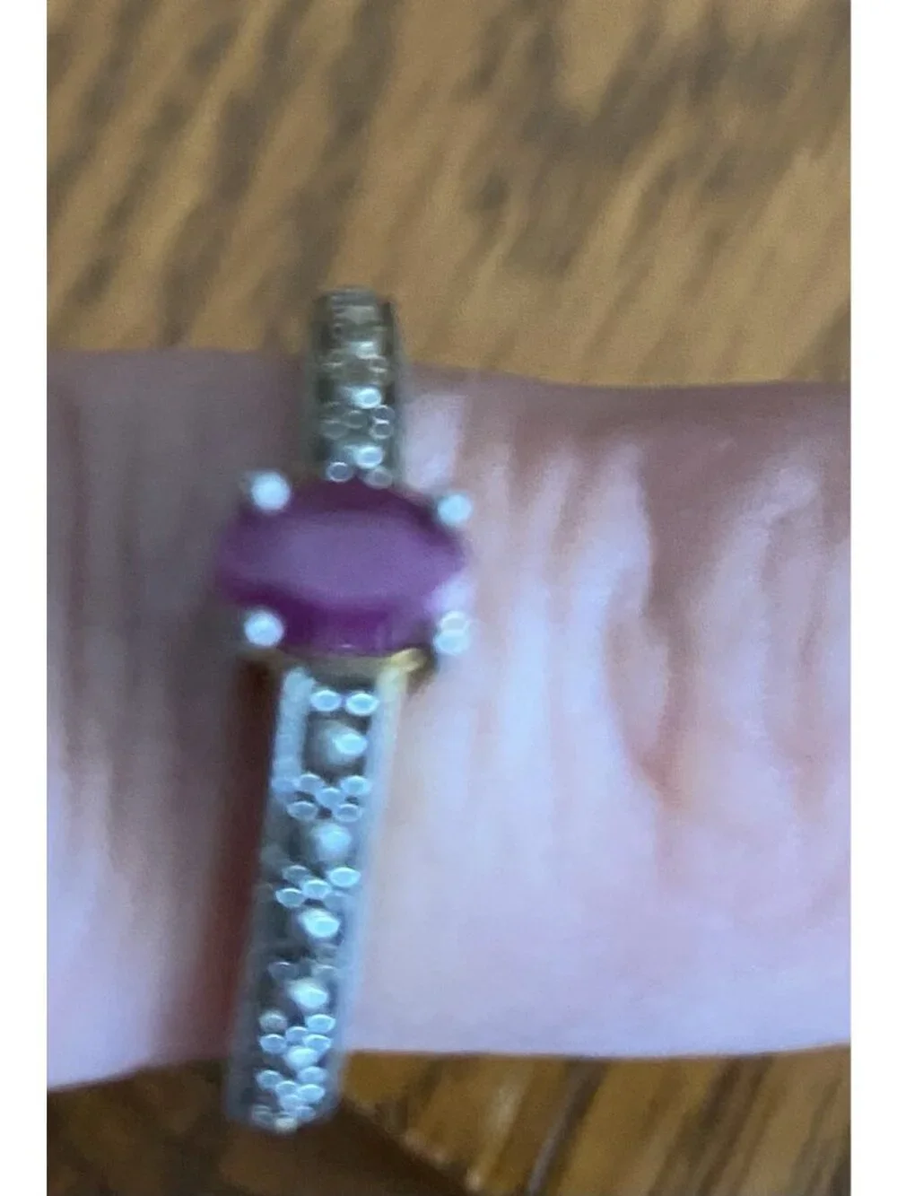 Vintage Gold Plated Genuine Ruby Ring Size: 7 3/4